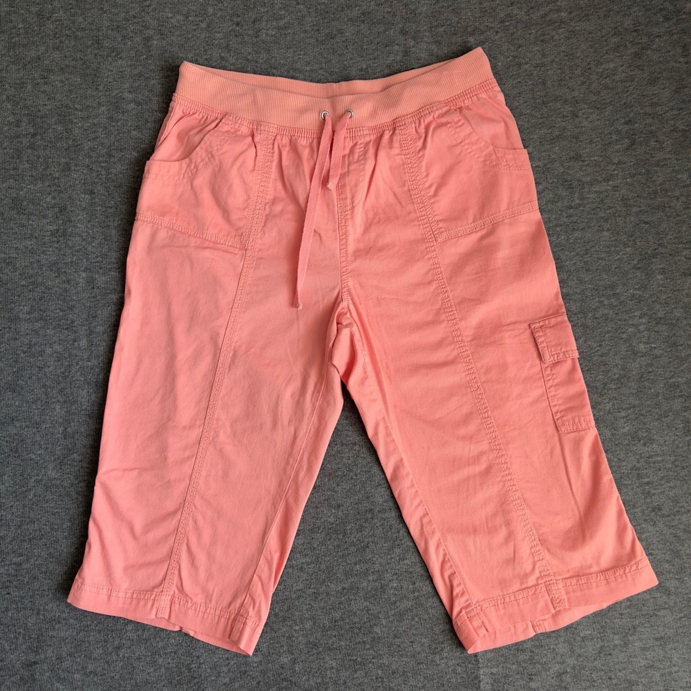 Hastings & Smith Capri Pants Women's 10‎ Pink Elastic Waist Drawstring Casual